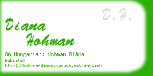 diana hohman business card